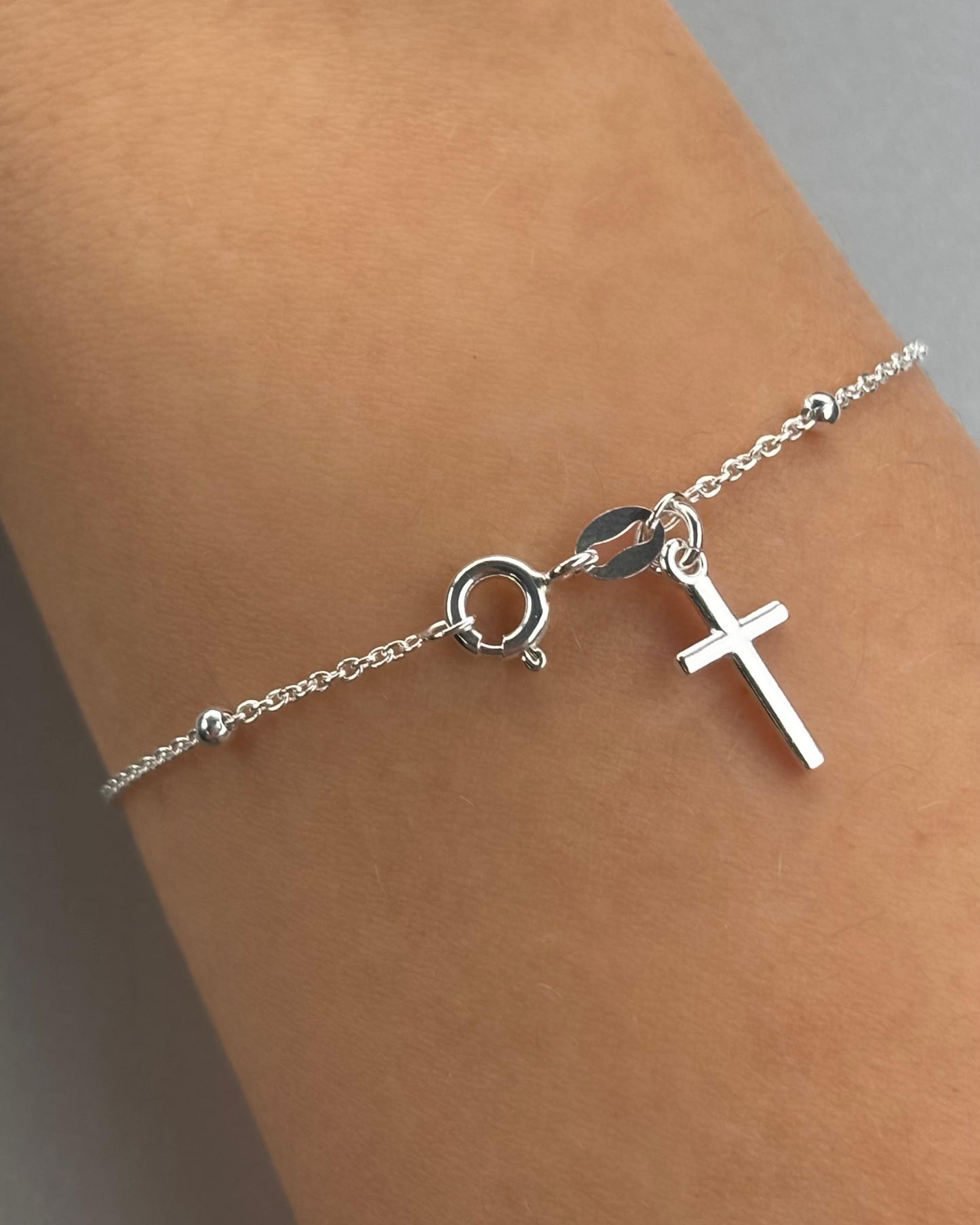Pulsera Cruz Plata
