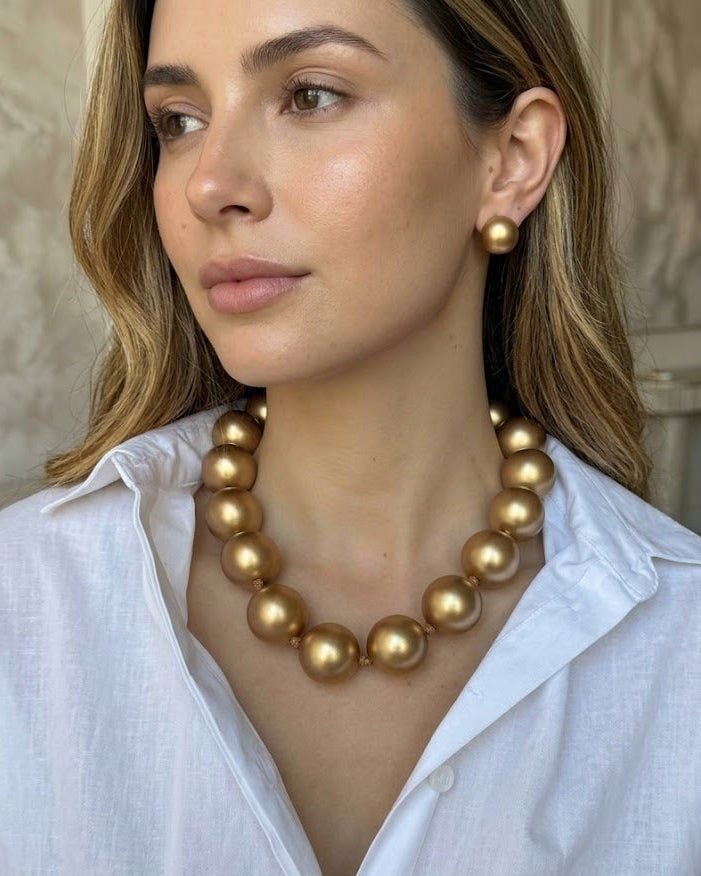 Collar Maxi bolas Dorado