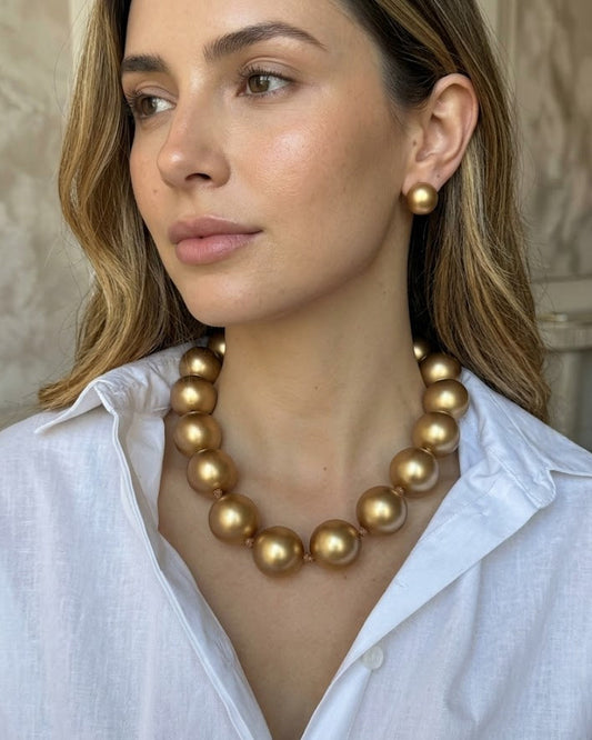 Collar Maxi bolas Dorado
